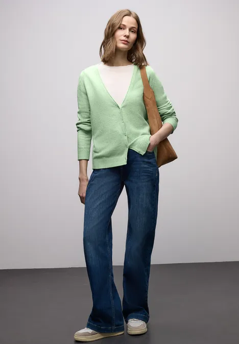 Kuscheliger V-Neck Cardigan pale mint green mel. Kuscheliger V-Neck Cardigan pale mint green mel.