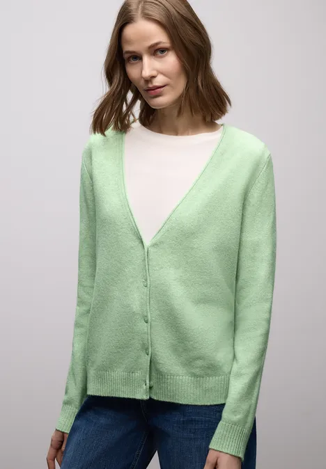 Kuscheliger V-Neck Cardigan pale mint green mel. Kuscheliger V-Neck Cardigan pale mint green mel.