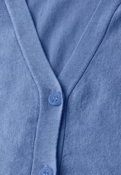 Effen vest bonnet blue mel.