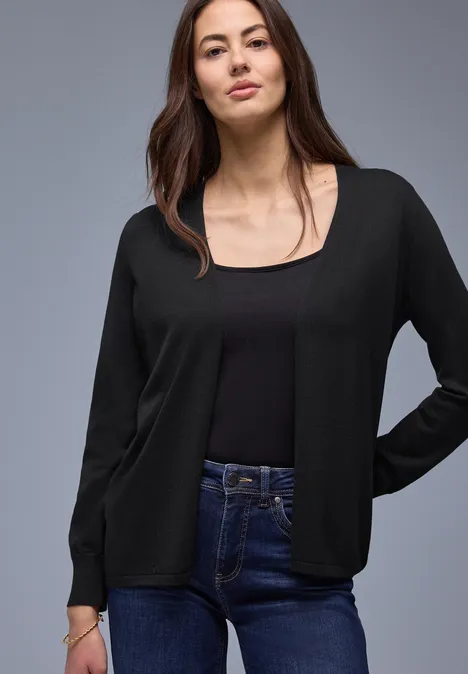 Cardigan in Unifarbe Black