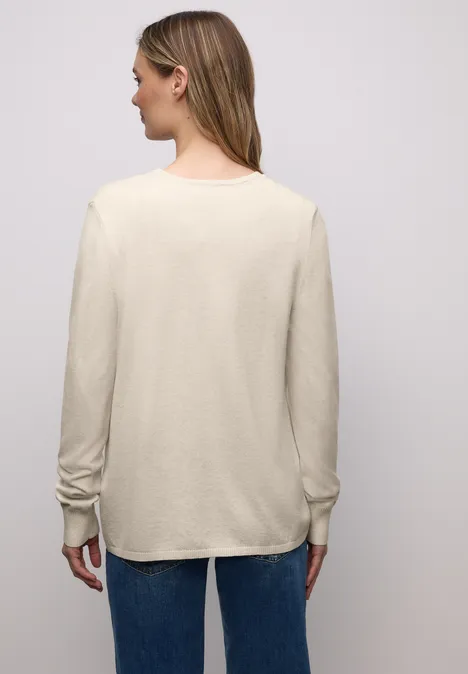 Effen vest cream white melange