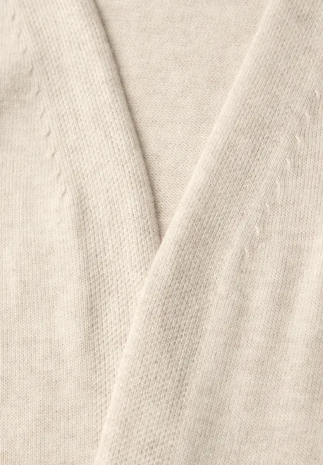 Effen vest cream white melange