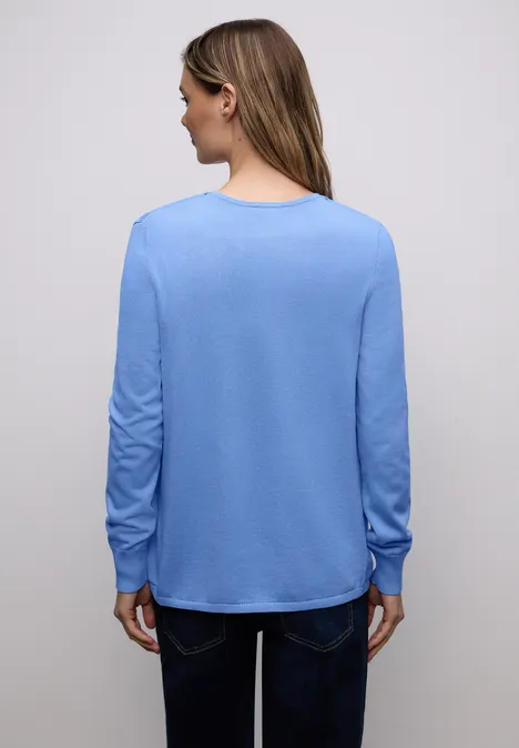 Cardigan in Unifarbe bonnet blue