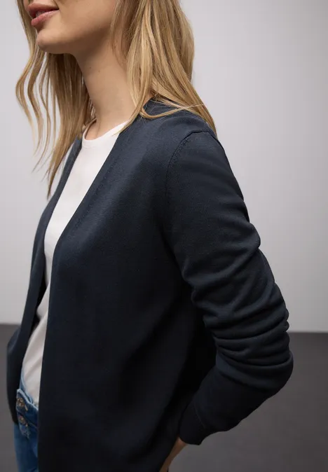 Cardigan en couleur unie shadowed navy