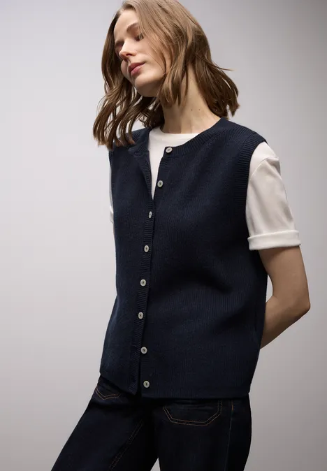 Kuschelige Weste shadowed navy