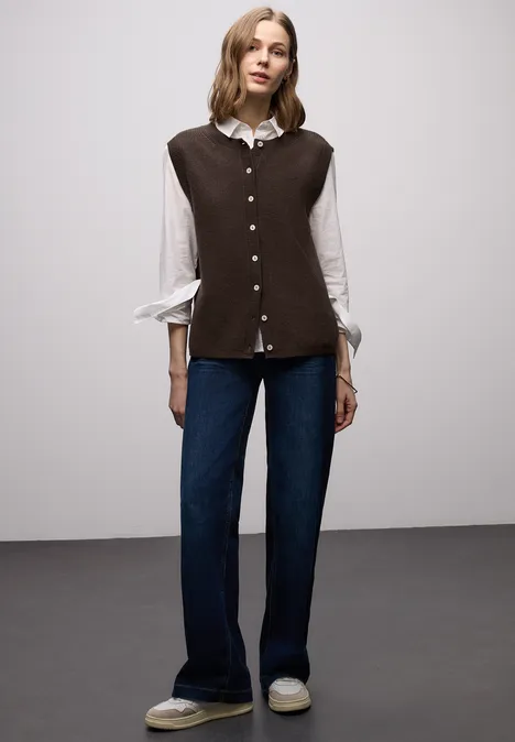 Kuschelige Weste molten earth