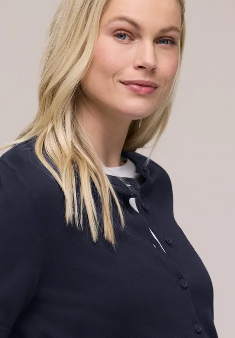 Kardigan w jednolitym kolorze shadowed navy Kardigan w jednolitym kolorze shadowed navy