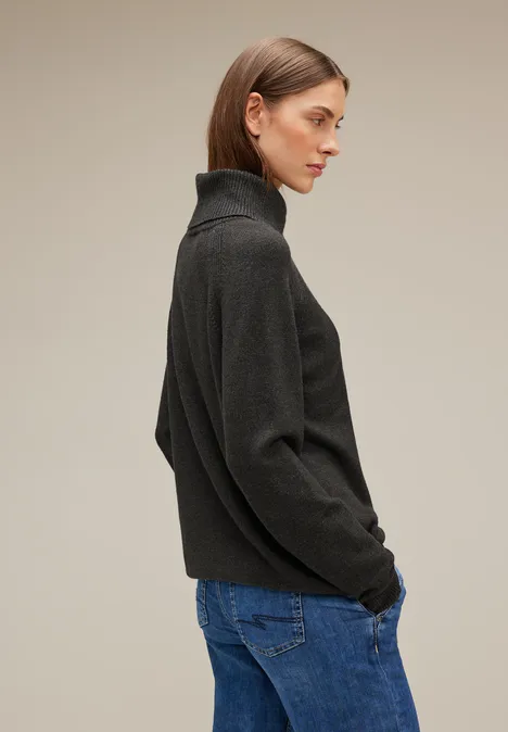 Pullover mit Rollkragen anthracite melange