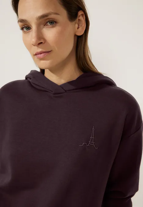 Sweat-shirt à capuche deep grape