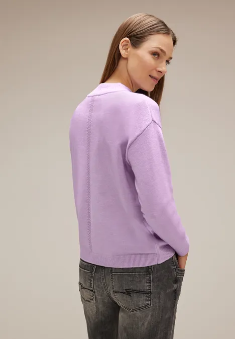 Stehkragen Pullover soft pure lilac melange