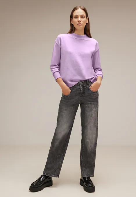Stehkragen Pullover soft pure lilac melange