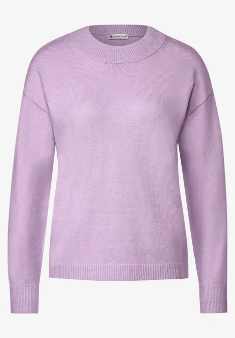 Stehkragen Pullover soft pure lilac melange