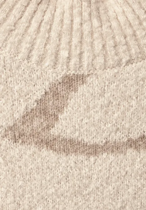 Bouclé Strickpullover lucid white