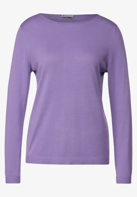 Basic Pullover shiny lilac
