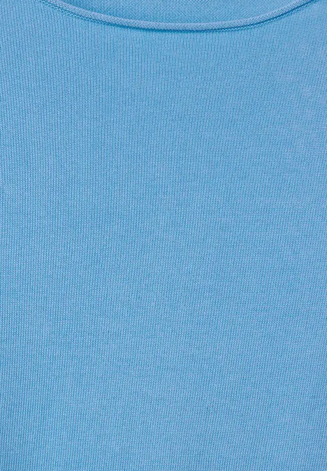 Pull-over en tricot fin basique gentle blue