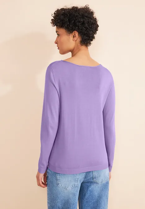 Pull-over en tricot fin basique smell of lavender