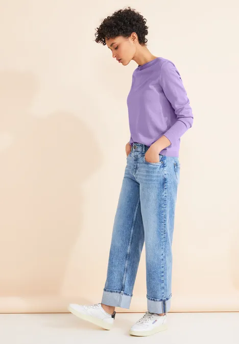 Pull-over en tricot fin basique smell of lavender