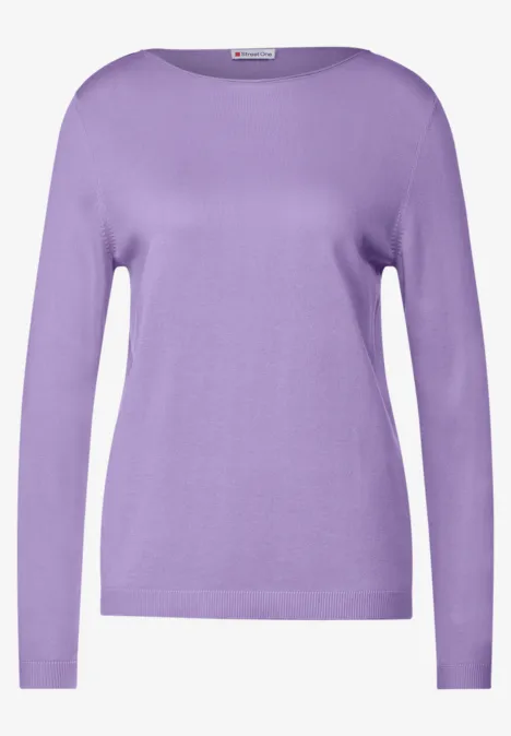 Pull-over en tricot fin basique smell of lavender