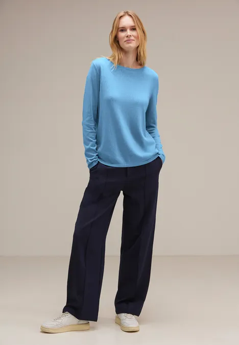 Pull-over à encolure bateau gentle blue
