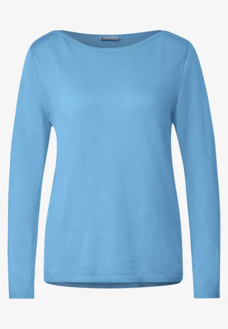 Pull-over à encolure bateau gentle blue