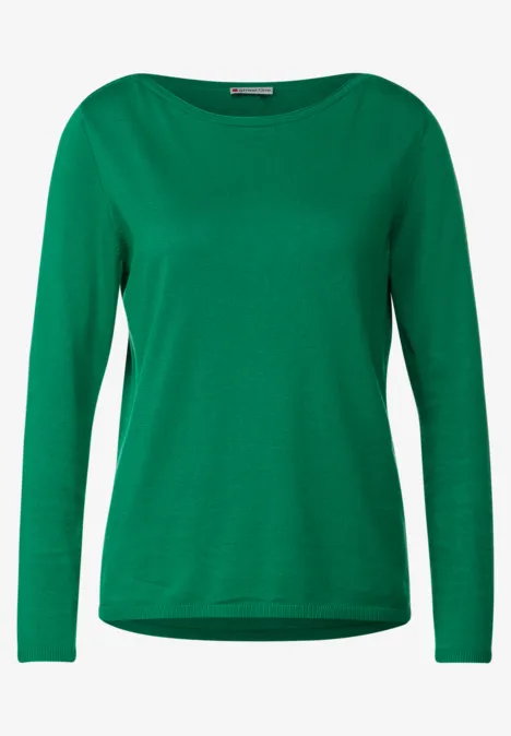 U-Boot Ausschnitt Pullover fresh spring green
