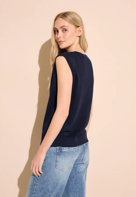 Mesh Pullunder deep blue