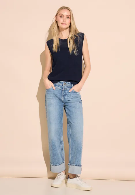 Mesh Pullunder deep blue