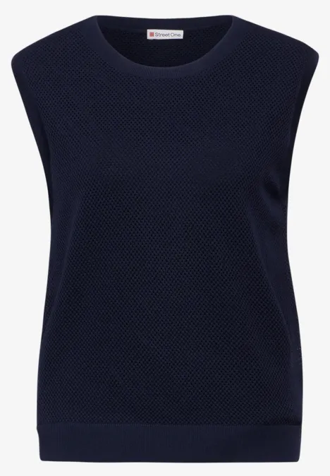 Mesh Pullunder deep blue