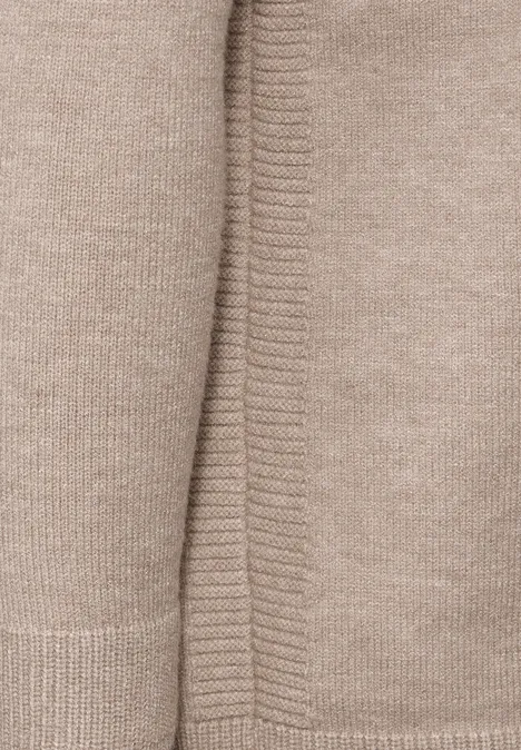 Pull en maille warm taupe mel.