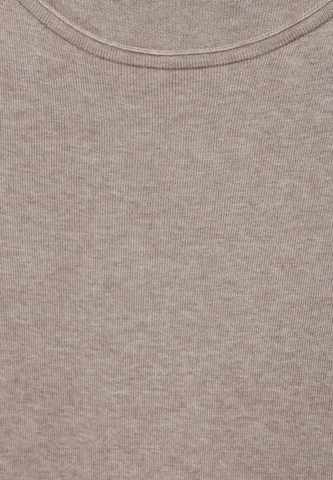 Pull basique warm taupe mel.