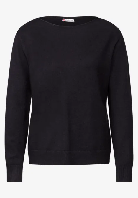 Melange-Look Pullover deep tint blue