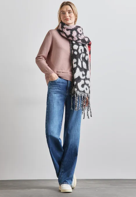 Melange-Look Pullover rosewood pink melange