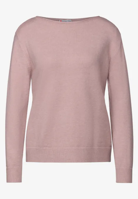 Melange-Look Pullover rosewood pink melange