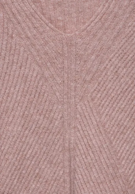 Strukturpullover rosewood pink melange
