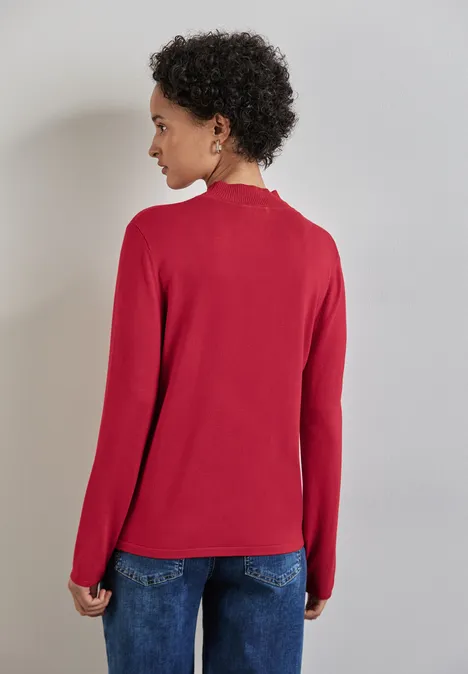 Basic Rollkragen-Pullover autumn red