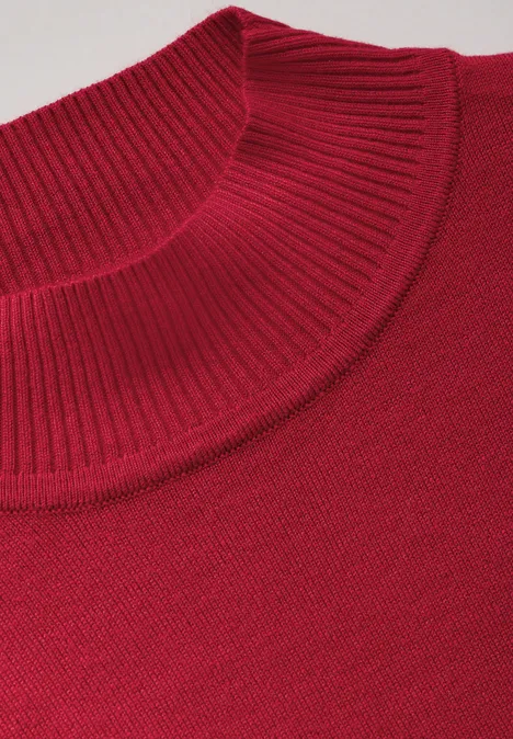 Basic Rollkragen-Pullover autumn red
