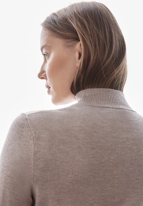Basic Rollkragen-Pullover mocha beige mel.