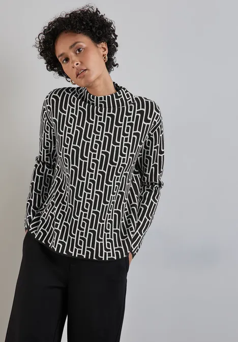 Jaquard Sweater Black