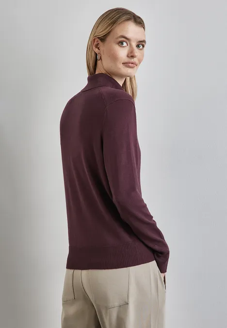 Basic Rollkragen-Pullover enigma red