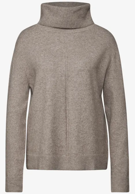 Rollkragen Sweater mocha beige mel.
