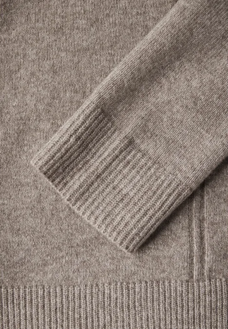 Rollkragen Sweater mocha beige mel.