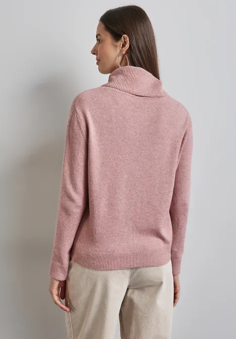 Rollkragen Sweater petal rose mel.