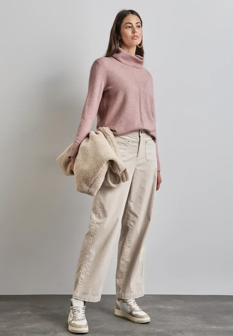 Rollkragen Sweater petal rose mel.