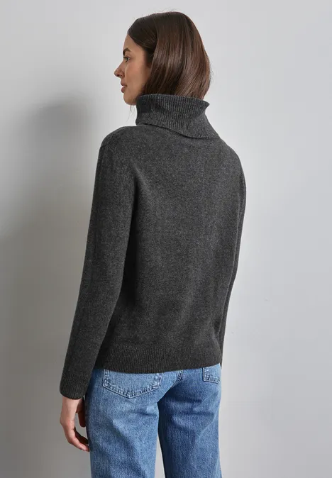 Rollkragen Sweater gravel grey mel.