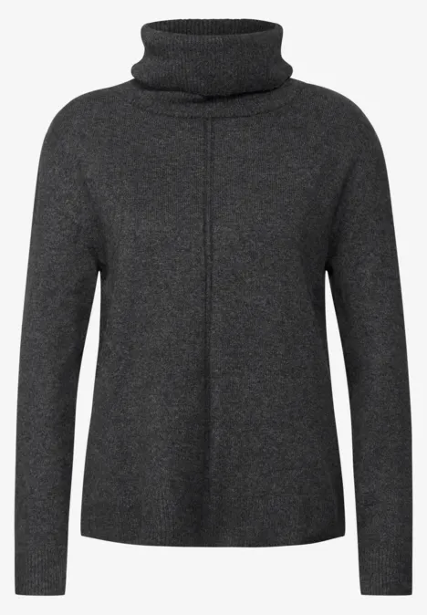 Rollkragen Sweater gravel grey mel.