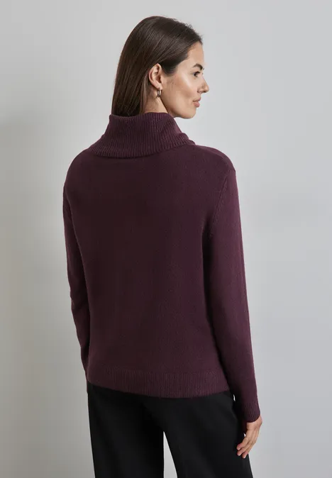 Rollkragen Sweater enigma red
