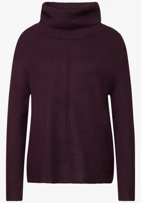 Rollkragen Sweater enigma red