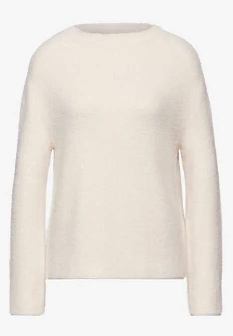 Pull en fil de plume lucid white