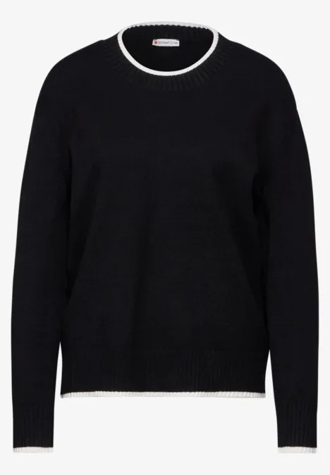 Pullover mit Tipping Black