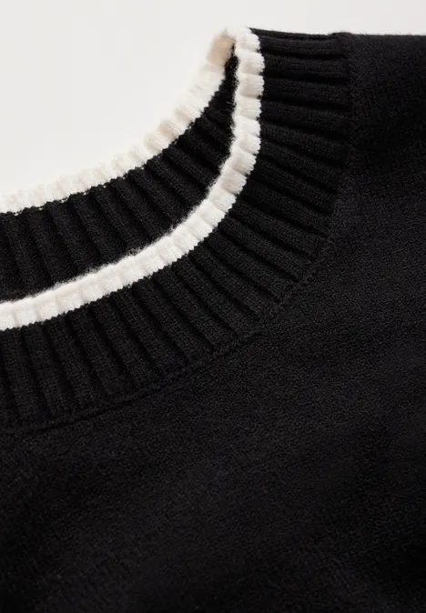 Pullover mit Tipping Black